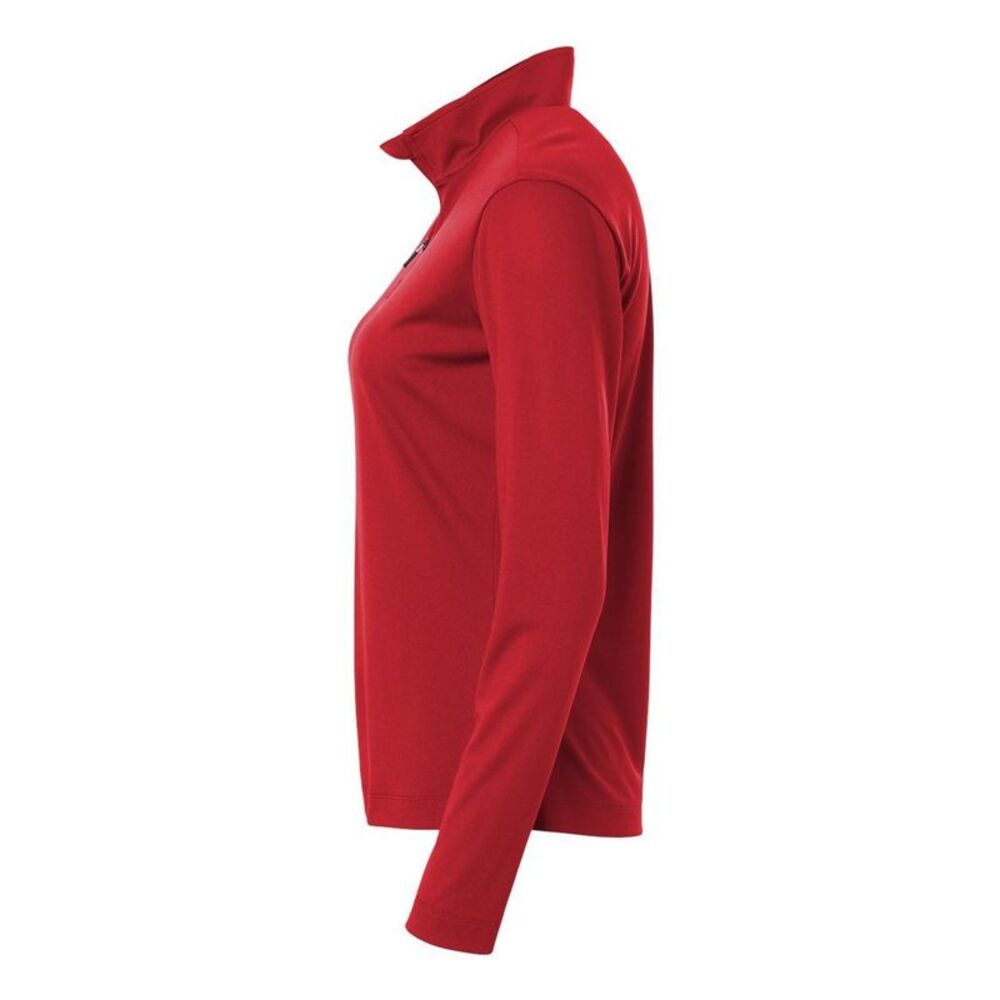 AllPro Pro-Lock Women's Performance Quarter-Zip Pullover / Red - Picture 3 of 6